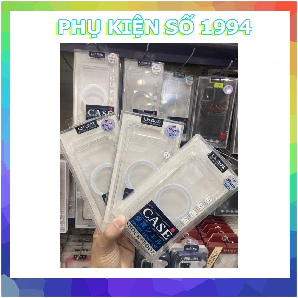 Ốp lưng likgus hỗ trợ sạc sạc ko dây táo IP12 mini/12/12 pro/12 Pro Max