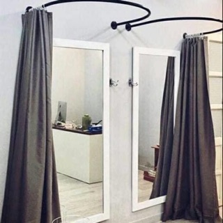Khung rèm chữ C - phòng thử đồ - dùng cho các shop thời trang