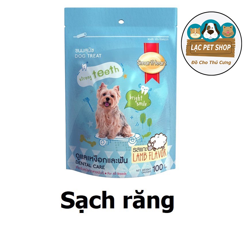 Bánh Thưởng Cho Chó Cưng Smartheart 100Gr - 3 Loại Sạch Răng, Chắc Xương Và Dưỡng Lông