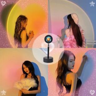[Cực Hot] Đèn Hoàng Hôn Chuyển Được 4 Màu Đèn Quay Tik Tok Hot Nhất Hiện Nay Đèn LED Sunset