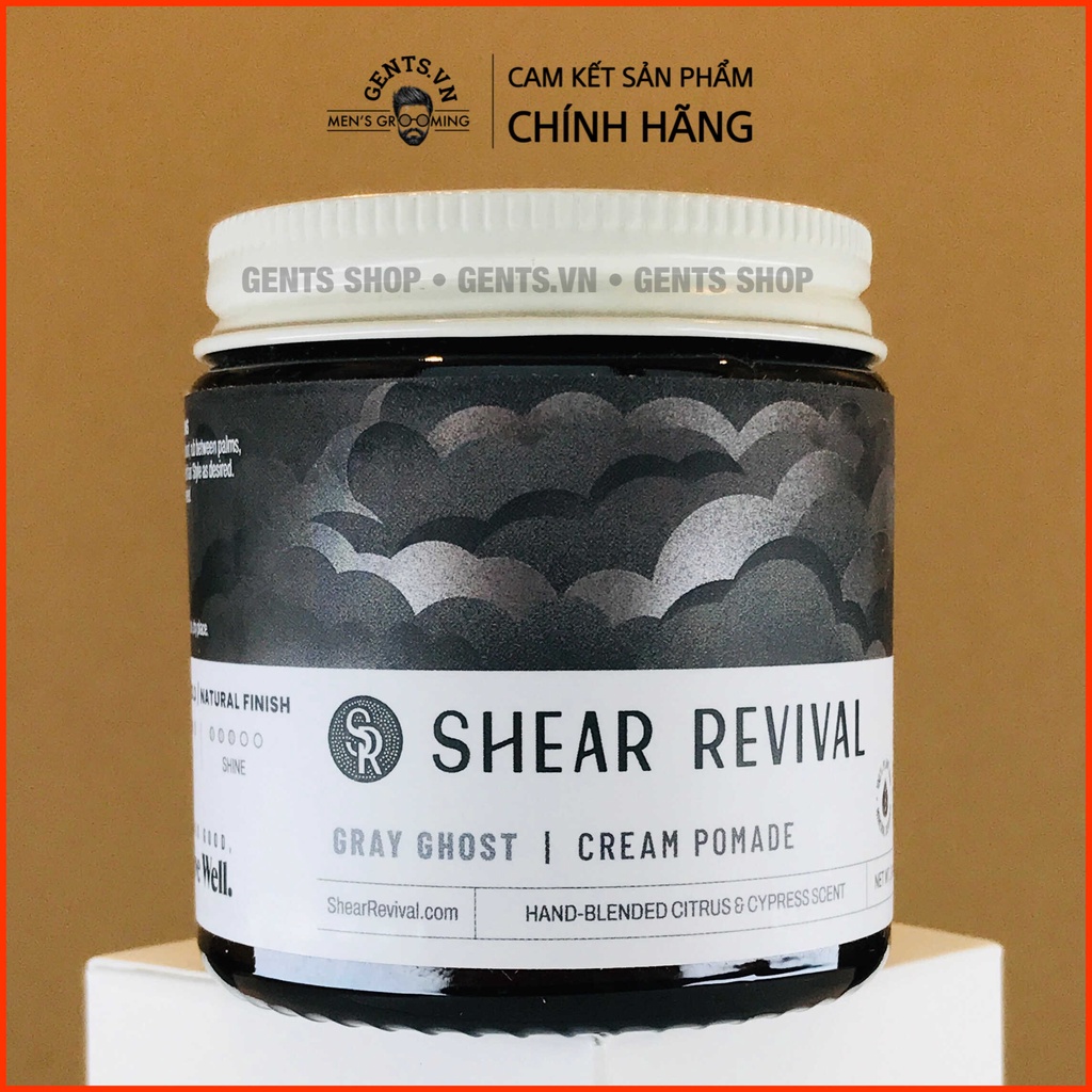 Pomade tạo kiểu tóc nam Shear Revival Gray Ghost Cream Pomade 96g