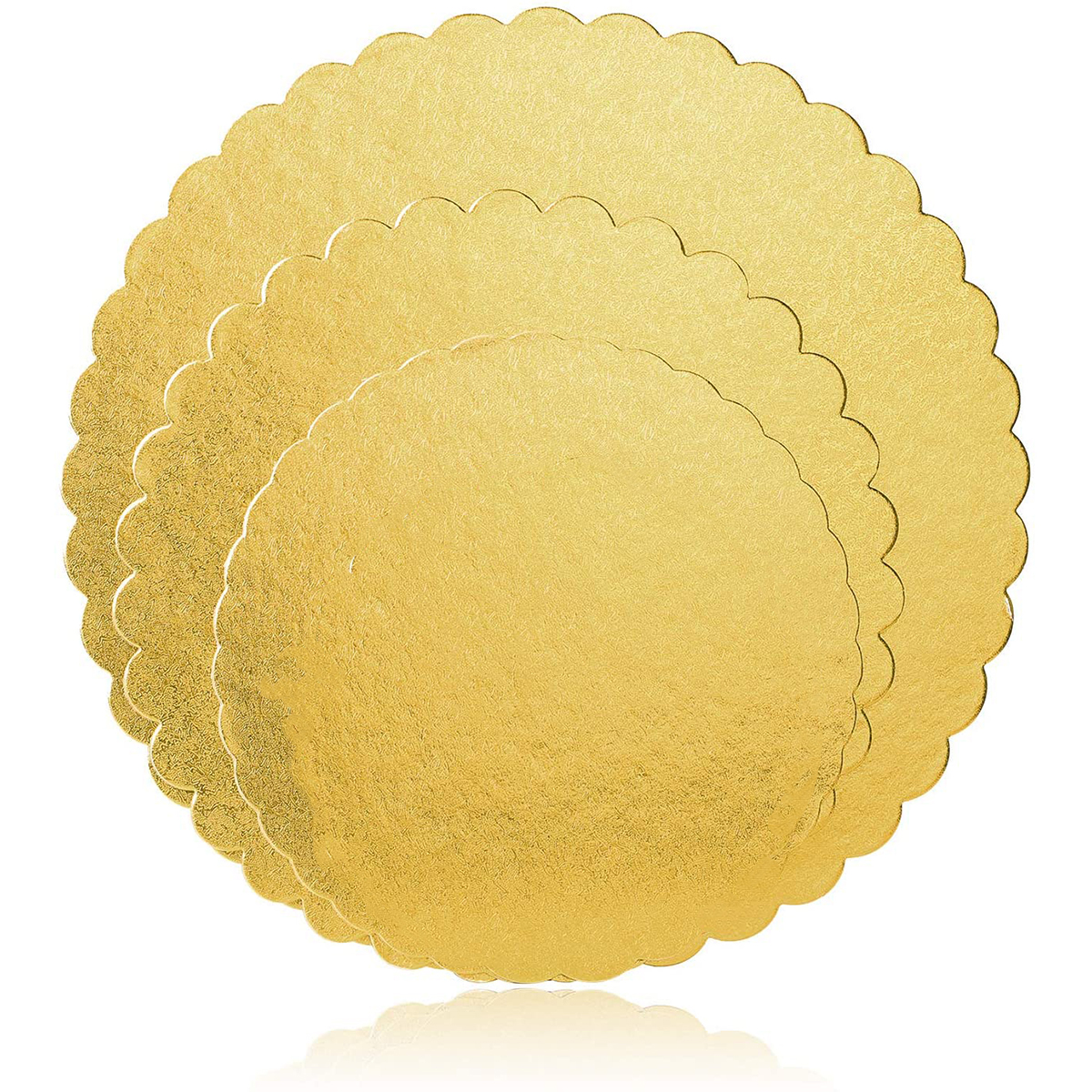 EPOCH 10Pcs Cake Board Decorative Baking Tray Cakeboard Base Disposable Coated Circle Cupcake Round Dessert Cake Plate