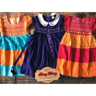 Đầm smock bé gái