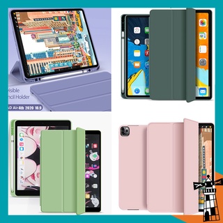 Ốp ipad , bao da ipad có khay đựng bút tích hợp màu pastel