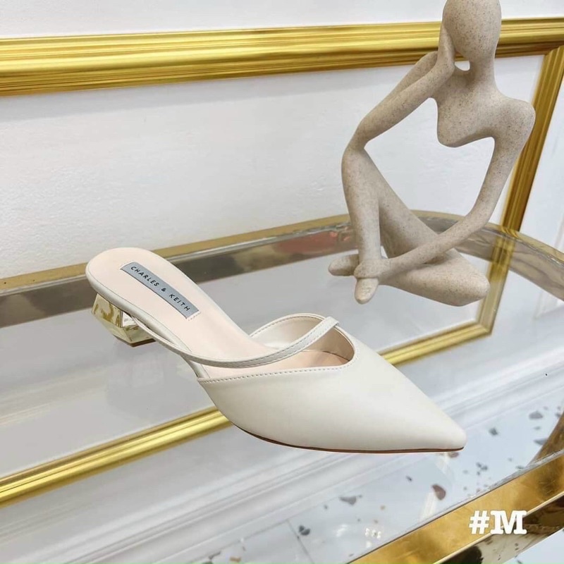 guốc cao gót dây chéo mũi nhọn 5p ( phom nhỏ )