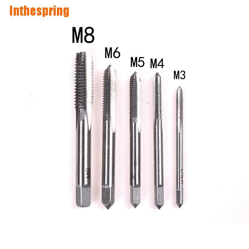 Bộ 5 Mũi Khoan Xoắn M3 M4 M5 M6 M8 3-8mm Chất Lượng Cao