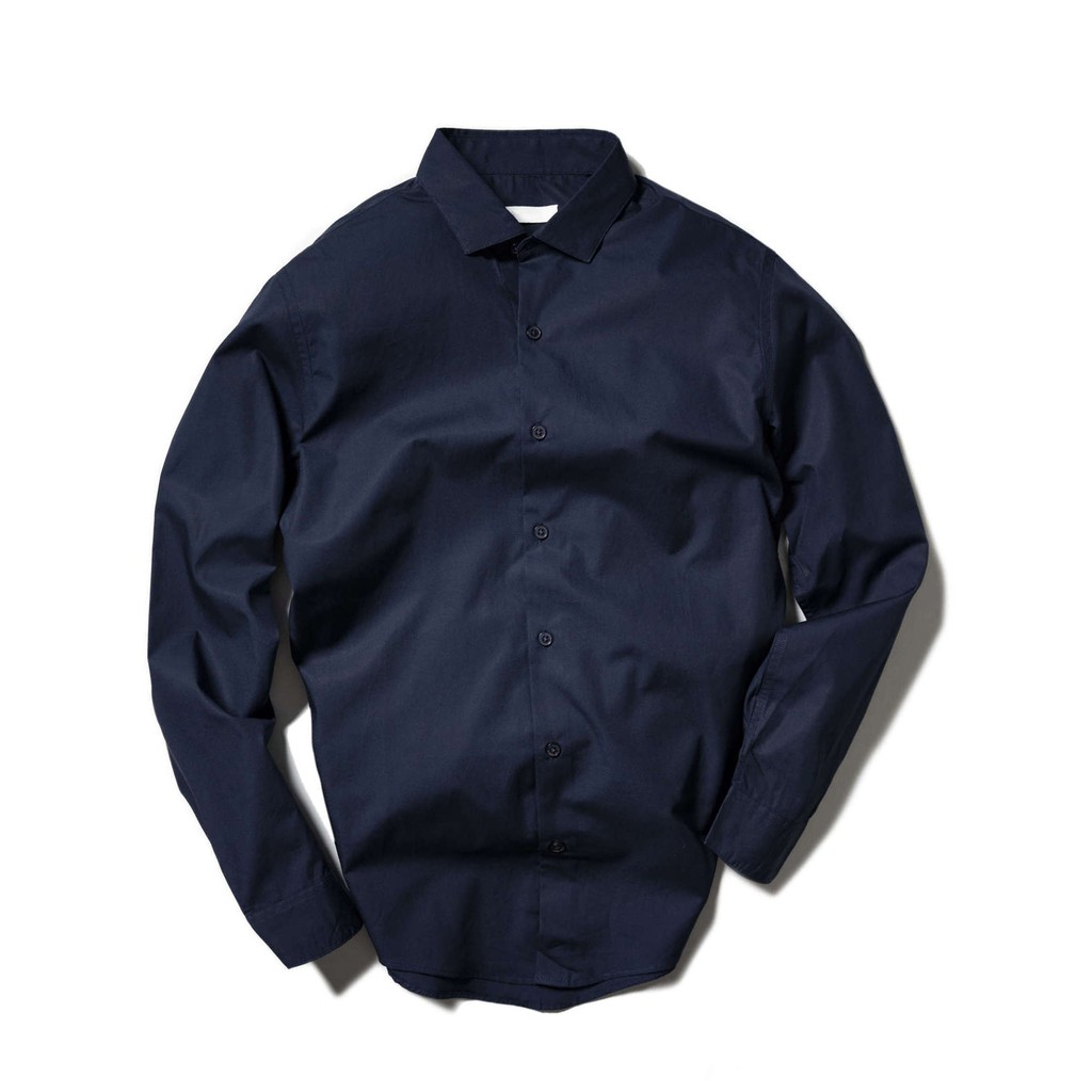 Áo sơ mi nam POTI MAN dài tay vải lụa thái cao cấp, mềm mịn không nhăn thấm hút mồ hôi tốt 2 màu trắng đen | BigBuy360 - bigbuy360.vn