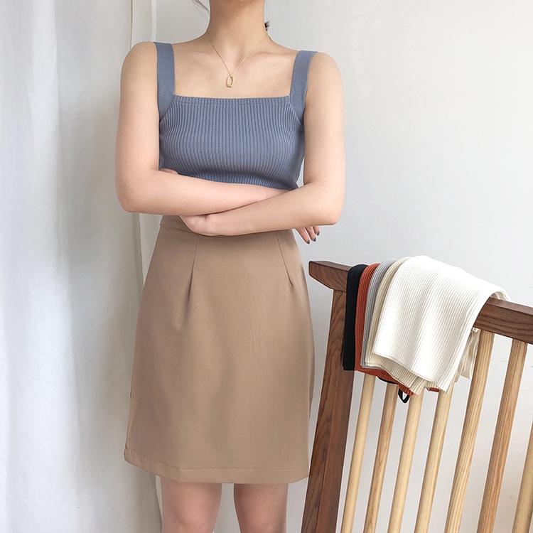 Áo vải dệt kim không tay thời trang cho nữ | BigBuy360 - bigbuy360.vn