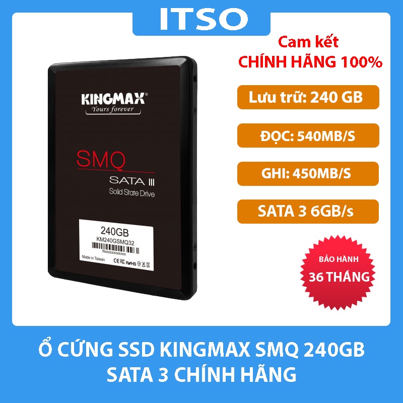 Ổ cứng SSD Kingmax SMV32 120GB 2.5″ / SMQ32 240GB 7mm SATA 3 chính hãng - Bảo hành 36 tháng