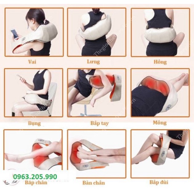 🔥GIÁ HỦY DIỆT🔥CHÍNH HÃNG BH 5 NĂM🌟Đai đeo Massage Cổ Vai Lưng Gáy Chuyên Sâu Ayosun Hàn Quốc