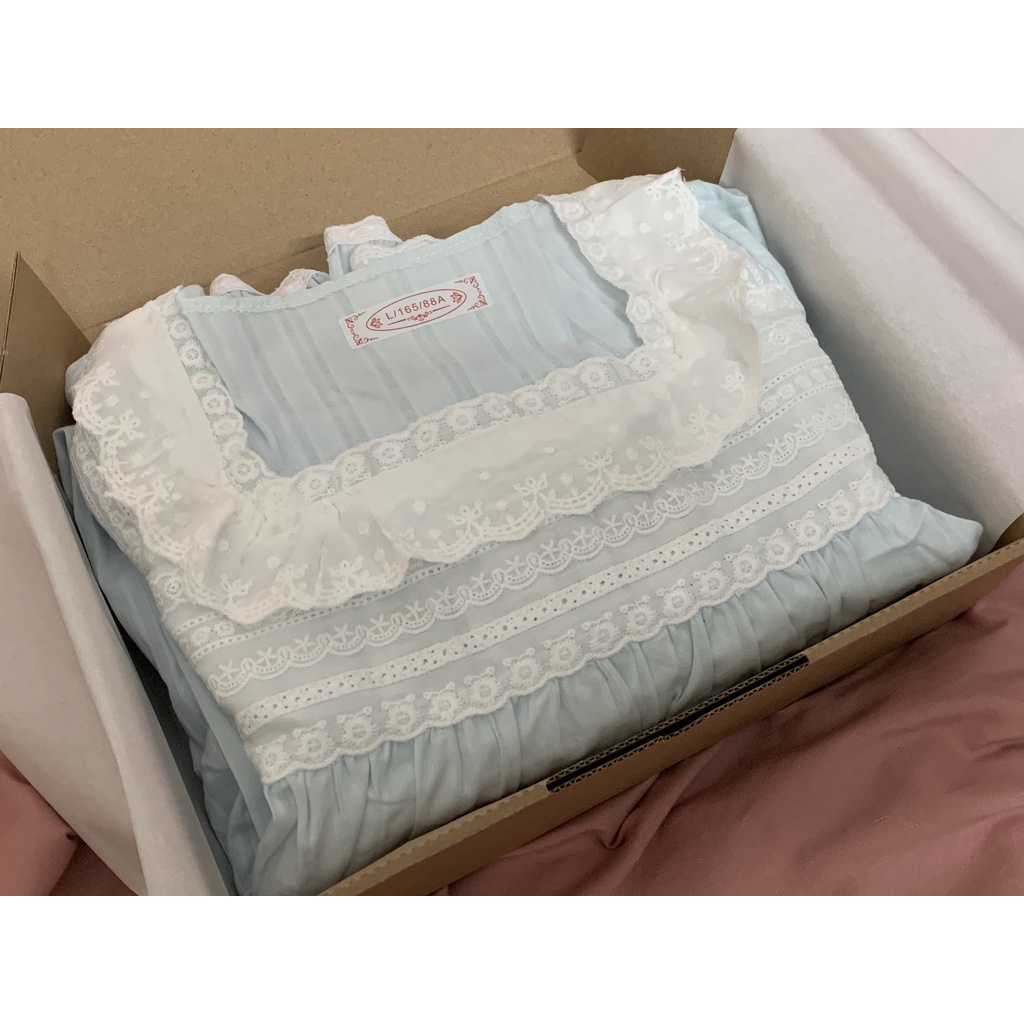 [ Order] Bộ đồ ngủ Pyjama dài tay mặc ở nhà tiểu thư có ren chất mát Ulzzang Hàn Quốc | BigBuy360 - bigbuy360.vn