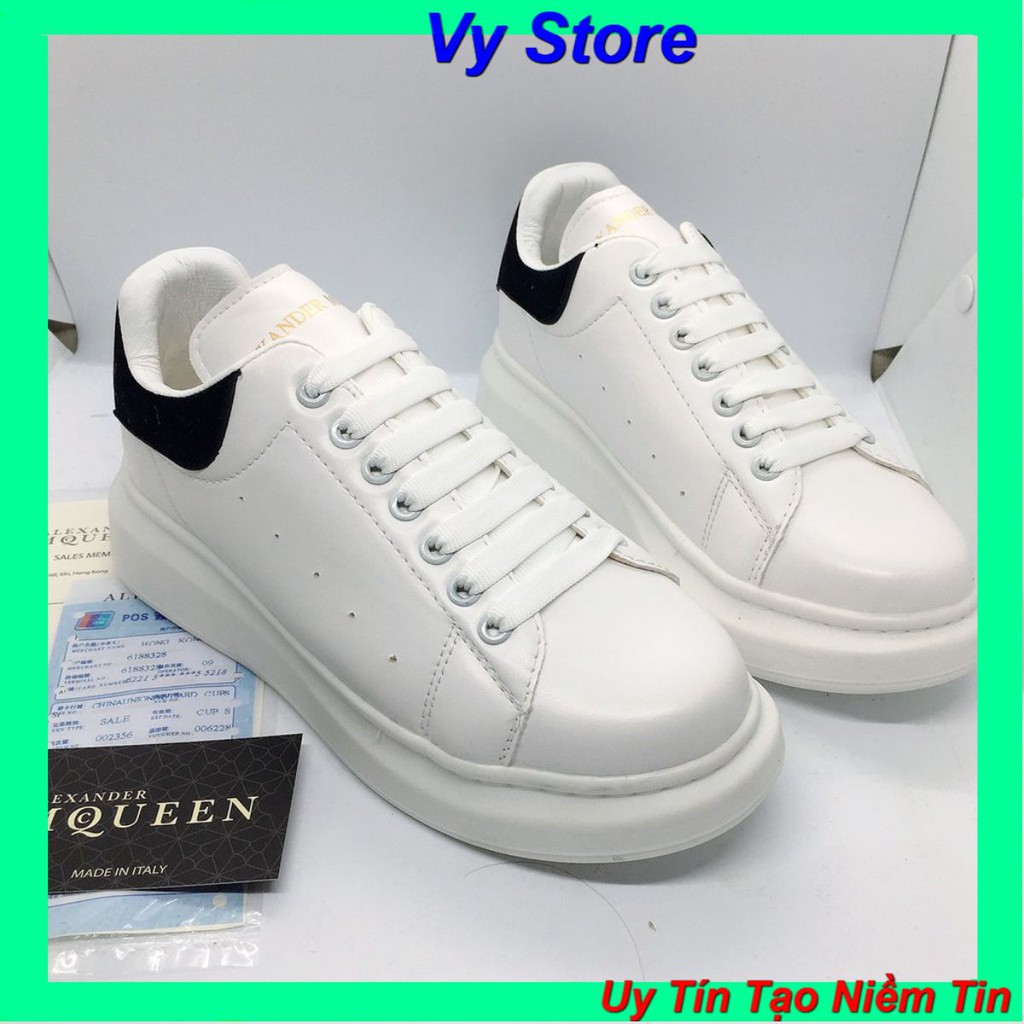 Giày MCQ gót đen DÂY LỤA full box cao cấp .