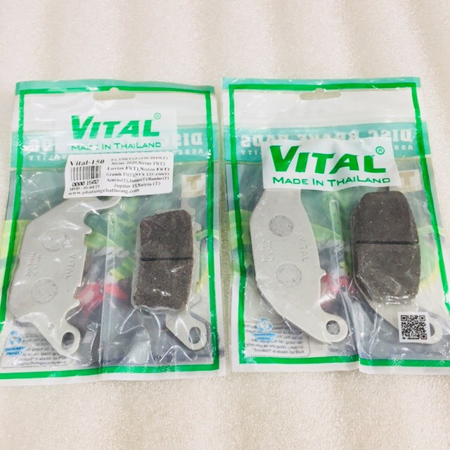 CẶP BỐ THẮNG VITAL EXCITER150,RAIDER XĂNG CƠ TRƯỚC/SAU (MÃ150/119)