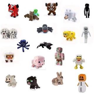 15-25cm Trò Chơi Minecraft Hoạt Hình Sang Trọng Đồ Chơi Búp Bê Nhồi Bông Mềm Enderman Sói Lợn Zombie Nhện Dơi Sketelon Steve Anime Cho Trẻ Em Tiệc Sinh Nhật