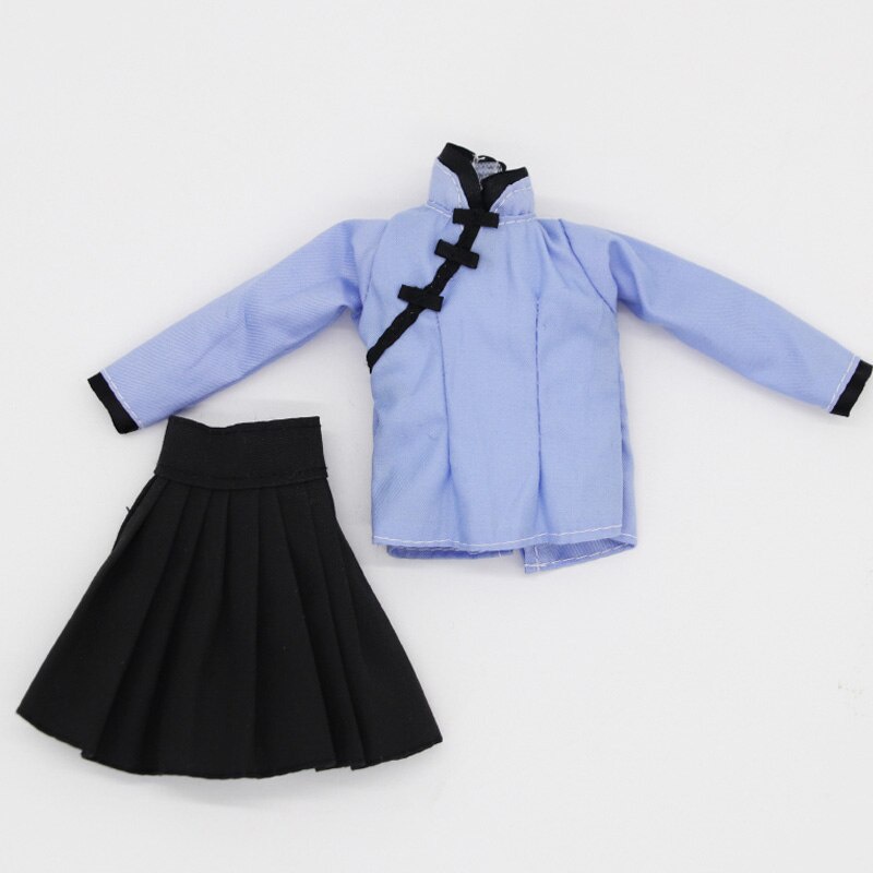 Bộ Trang Phục Hóa Trang Màu Xanh Dương Và Đen Cho Búp Bê Barbie Tỉ Lệ 1 / 6