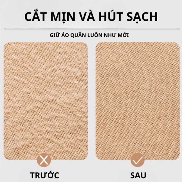 Máy Cắt Lông Xù Quần Áo - Máy cắt xơ vải loại bỏ xù lông hiệu quả, pin sạc