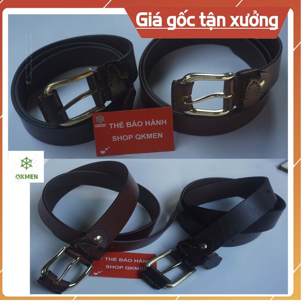 💖Thắt Lưng Da Nam Khóa Kim Cam Kết Da Bò Thật 100 % (BH 12 Tháng)