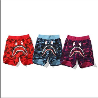 Quần short BAPE vải cotton in họa tiết trang trí thời trang cho nam nữ