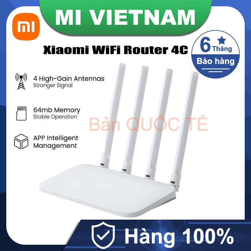 Bộ phát Wifi Xiaomi 4C Router 2.4GHz 300Mbps Bản quốc tế |BH 6 Tháng