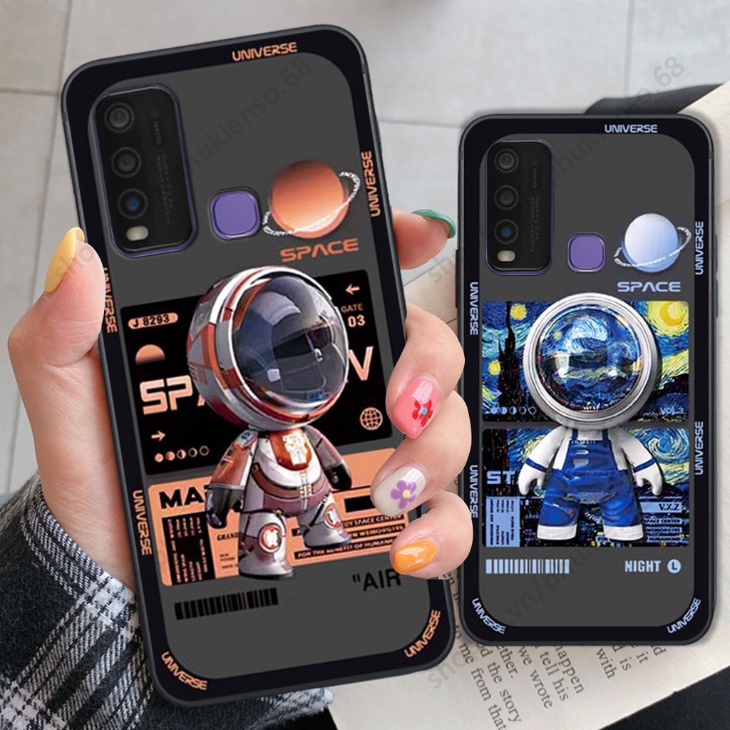 Ốp lưng Vivo Y30 / Y50 hình người máy, robot nasa đáng yêu dễ thương