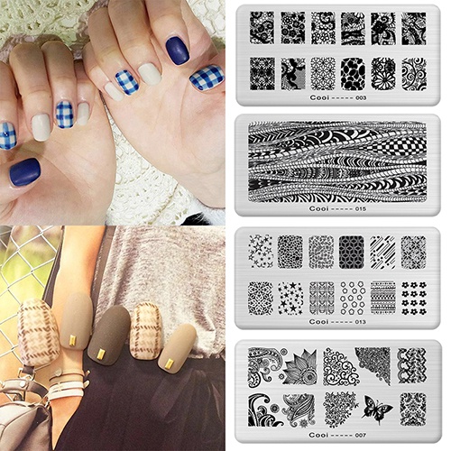 Tấm Khuôn In Hình Trang Trí Móng Tay Nghệ Thuật DIY