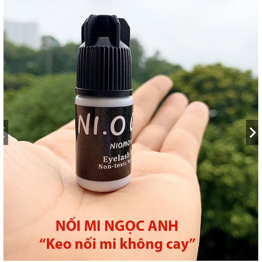Keo nối mi không cay Nio glue monchery (5ml), khô chậm dành cho người mới học nối, có thể tự nối được