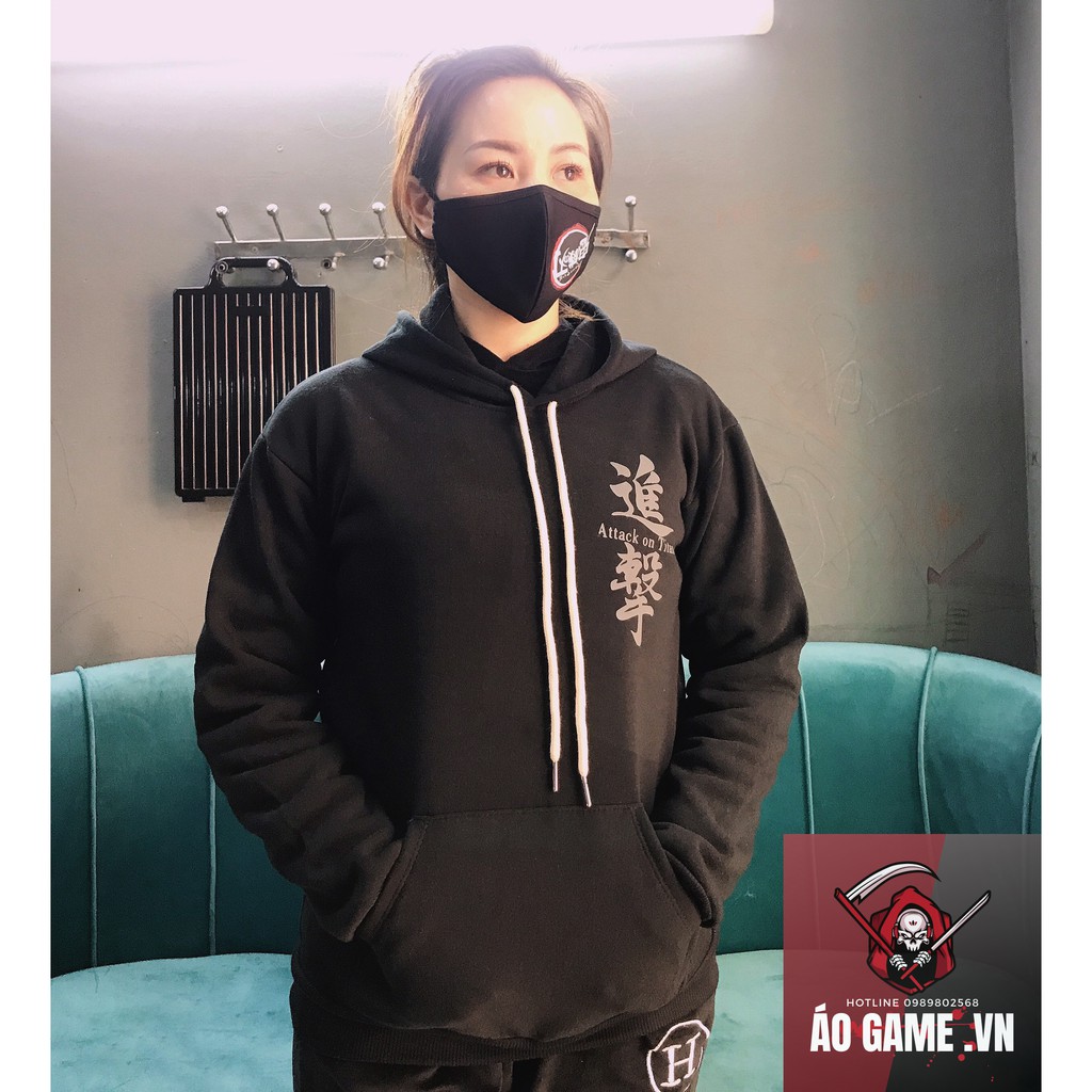 VIDEO + ẢNH THẬT ÁO KHOÁC HOODIE Attack on Titan phản quang cực hót | BigBuy360 - bigbuy360.vn