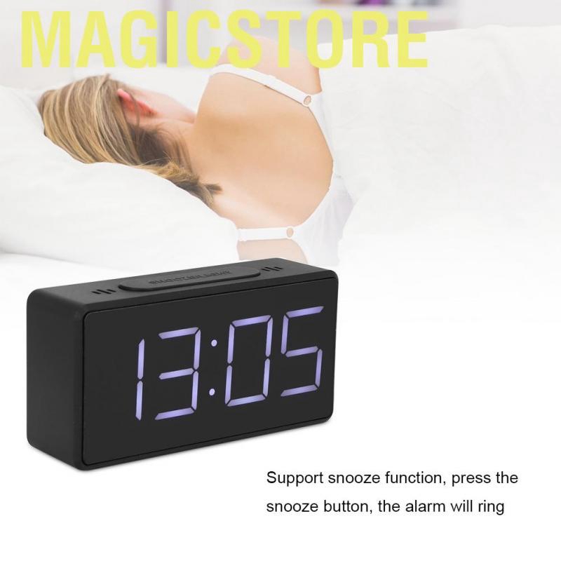 Đồng hồ báo thức điện tử tích hợp LED có tính năng giấc ngủ ngắn thiết kế đơn giản tiện dụng
