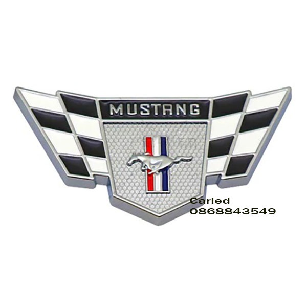 Logo mustang kim loại dùng độ xe máy mô tô xe ô tô