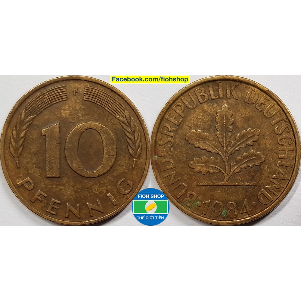 Đồng xu 10 Pfennig Đức  1950-2001