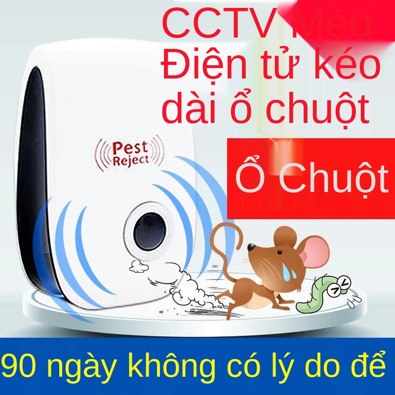 A Máy đẩy chuột siêu âm công suất cao mạnh mẽ làm nhiễu bẫy tạo tác thư mục thuốc keo chống bọ điện tử gia dụng
