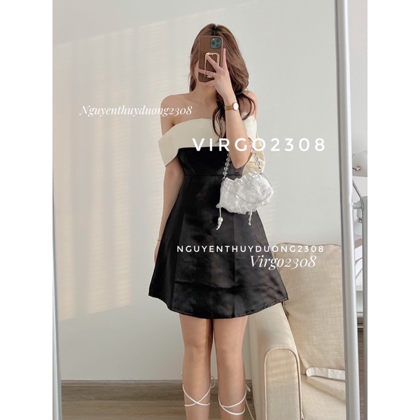 VÁY-ĐẦM TACTA NƠ LƯNG TRỄ VAI “sunny dress” tiểu thư
