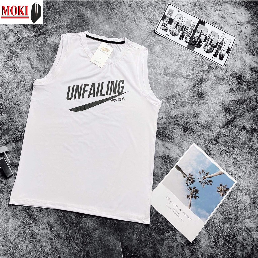 Áo ba lỗ Nam MOKI, áo tanktop tập thể thao tập gym thời trag phong cách