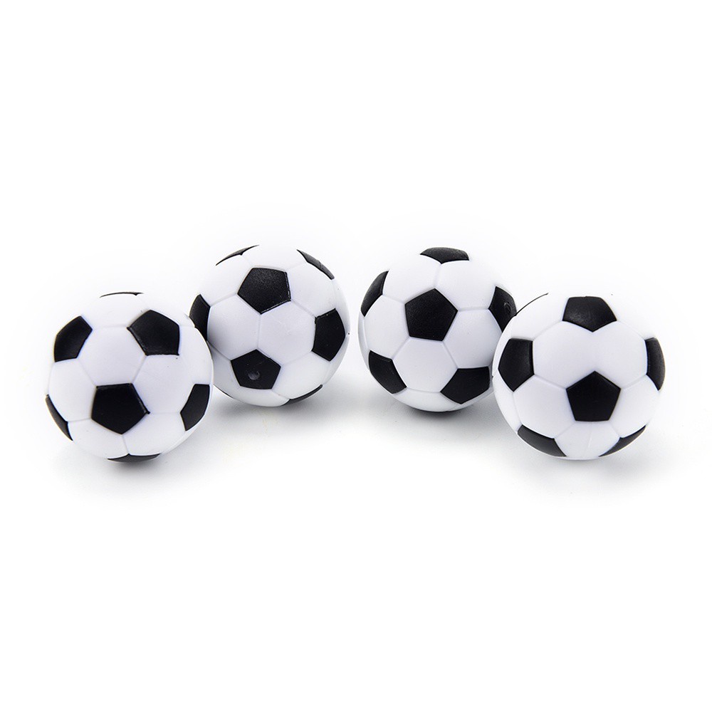Set 4 Quả Bóng Đá Mini 32mm Màu Trắng / Đen Siêu Bền Tiện Dụng Cho Người Lớn / Học Sinh