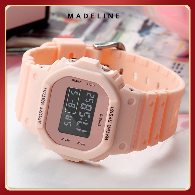 Đồng hồ điện tử nam nữ SPORTS S012 mặt đen cực đẹp, đèn led nhiều màu