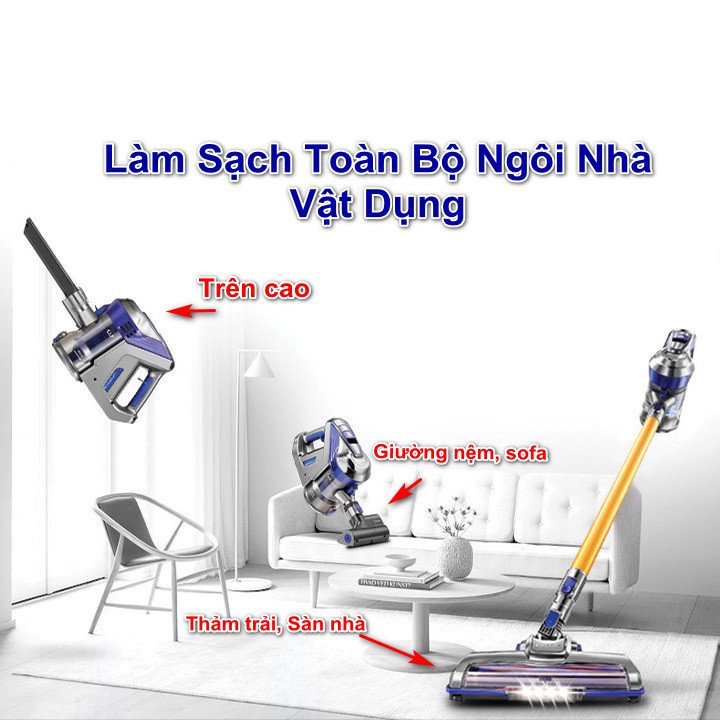 Máy Hút Bụi Cầm Tay Không Dây Kobofun K18 Lực Hút Mạnh Mẽ, Pin Tháo Rời | BigBuy360 - bigbuy360.vn