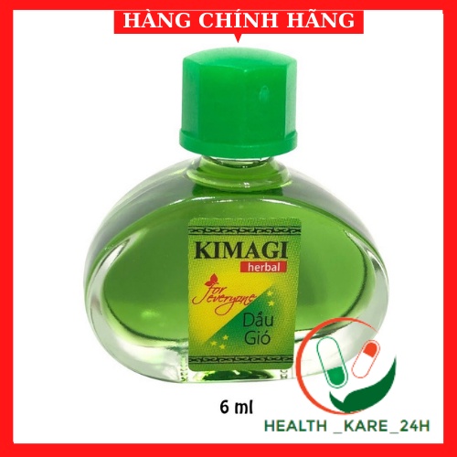 Dầu gió Kim Agi chính hãng hương thơm dịu nhẹ thư giãn lưu hương lâu giải cảm giữ ấm cơ thể dịu vết côn trùng cắn 6ml