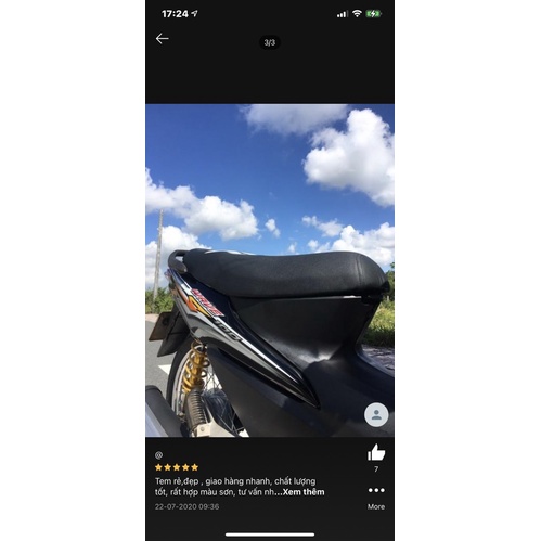 Bộ tem Wave A Lớn S100 2008 màu bạc hàng nhập Thái Lan chất lượng cao dành trang trí riêng cho dòng xe này