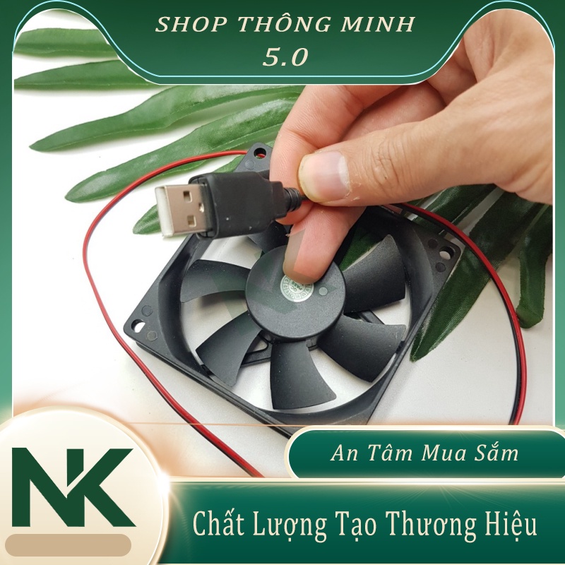 Quạt Tản Nhiệt 5V 8x8CM 3200RPM 2 Chân Quạt làm mát điện thoại máy tính ShopThongMinh