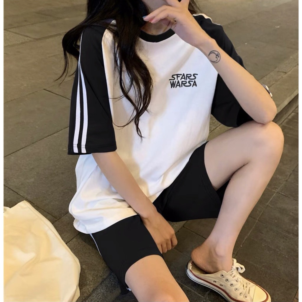 Bộ thể thao Unisex ⚡𝐅𝐫𝐞𝐞𝐒𝐡𝐢𝐩⚡ Bộ thể thao nam nữ sọc Star Wars chất liệu cotton mềm mịn