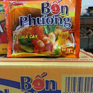 THÙNG MÌ BỐN PHƯƠNG HƯƠNG VỊ LẨU CHUA CAY 30 GÓI X 70G | BigBuy360 - bigbuy360.vn