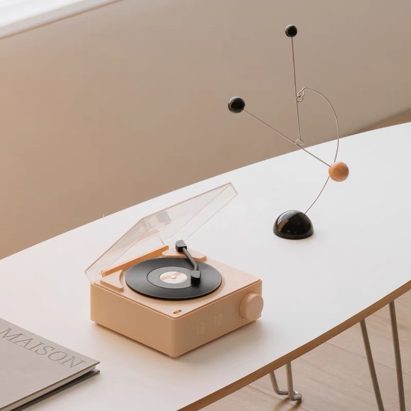 Loa bluetooth kiêm đồng hồ báo thức X11 retro plus giả lập đĩa than cổ