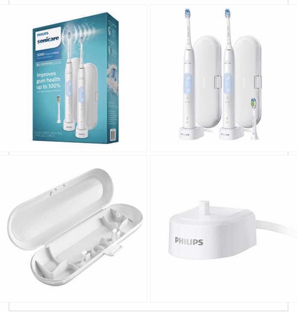 SET 2 BÀN CHẢI ĐIỆN Philips Sonicare Optimal Clean 5000 Edition