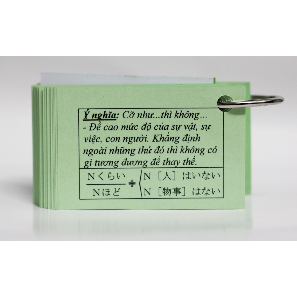 Thẻ Học Ngữ Pháp Tiếng Nhật Trung Cấp N3 - Flashcards Bunpou Soumatome N3