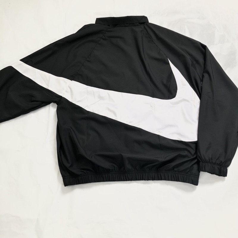 Áo Khoác Dù Jacket Thể Thao Big Swoosh Màu Đen - Vải Cao Cấp