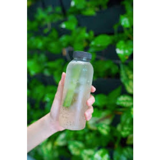 chai vuông 330ml miệng rộng  ( nắp đen)