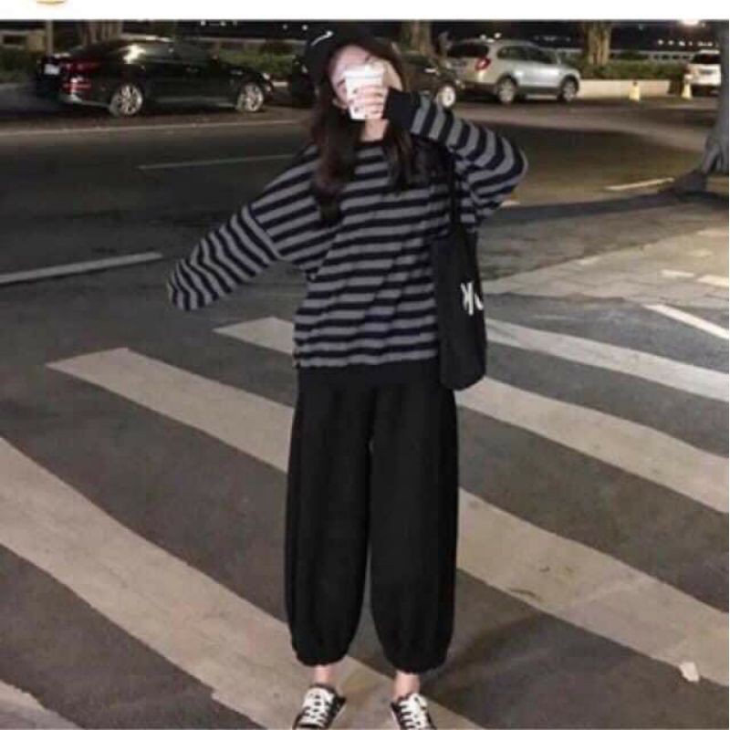 [Xả kho]Quần Jogger Nữ Dài Ống Rộng Có Bo SIMPLE Ulzzang (ẢNH THẬT)