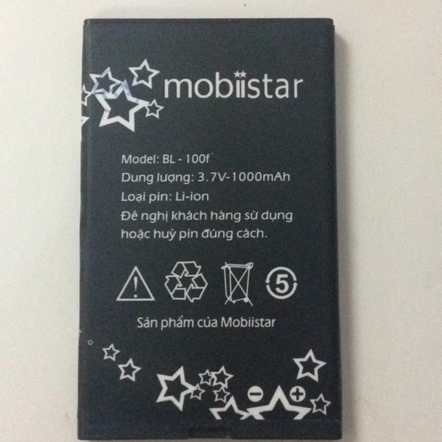 Pin mobiistar B213/B219 (Bl-100f) chính hãng