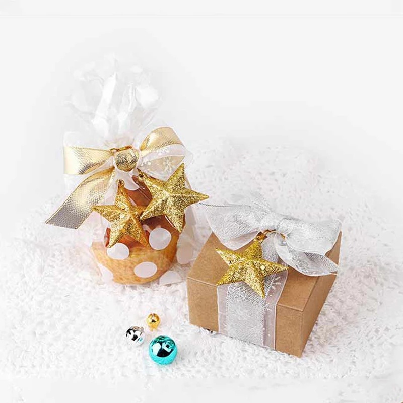6 Ngôi sao kim tuyến trang trí cây thông noel