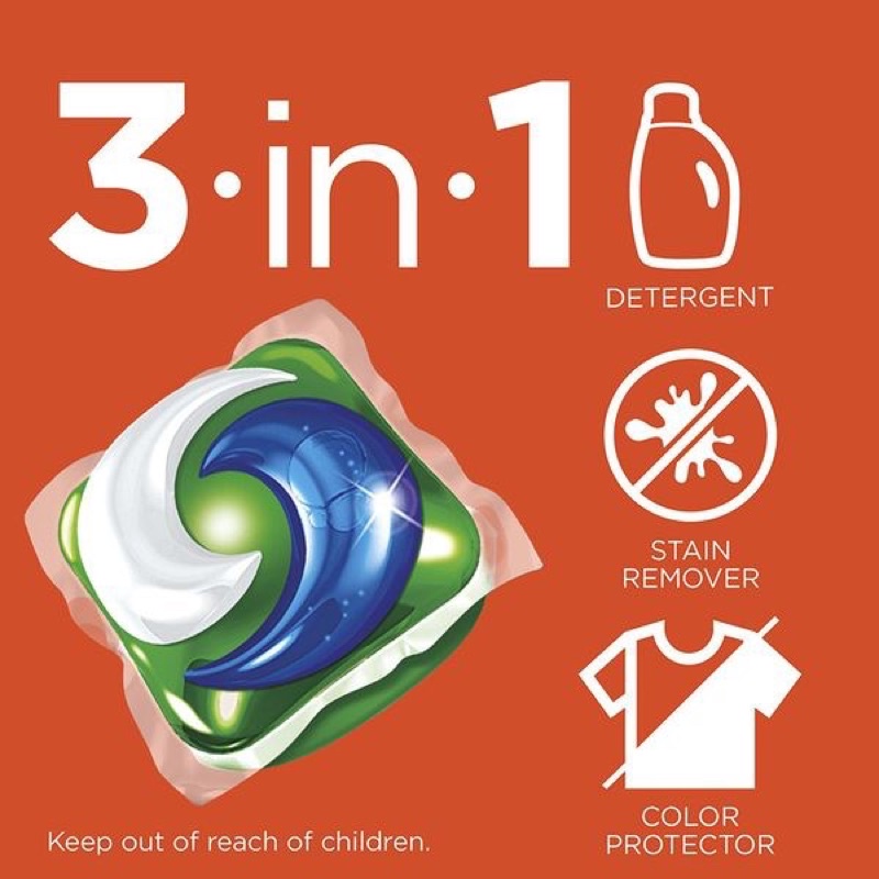 Viên giặt xả và làm mềm vải Tide Pods 3 in 1 gói 42 viên